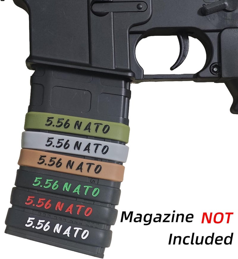 Magsaddle 12 Pack 5.56 NATO Magazine Marking Bands 5.56 Caliber Identification Holster Accessories - Image 4